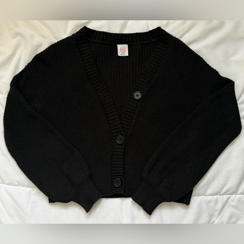Black Button-Up Women's Cardigan